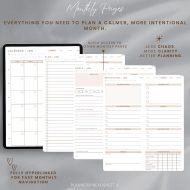 Minimalist ADHD Digital Planner 2026, Simple Hyperlinked Daily, Weekly & Monthly Planner PDF, iPad GoodNotes Focus Organizer, 2026 Portrait - Image 9