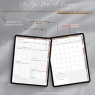 Minimalist ADHD Digital Planner 2026, Simple Hyperlinked Daily, Weekly & Monthly Planner PDF, iPad GoodNotes Focus Organizer, 2026 Portrait - Image 7
