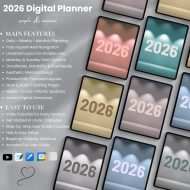 Minimalist ADHD Digital Planner 2026, Simple Hyperlinked Daily, Weekly & Monthly Planner PDF, iPad GoodNotes Focus Organizer, 2026 Portrait - Image 4