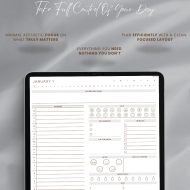 Minimalist ADHD Digital Planner 2026, Simple Hyperlinked Daily, Weekly & Monthly Planner PDF, iPad GoodNotes Focus Organizer, 2026 Portrait - Image 3