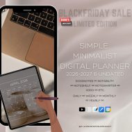 Simple Minimalist Digital Planner | Undated Digital Planner | Daily Planner, Weekly Planner, Monthly, Yearly | Goodnotes&iPad | Hyperlinked