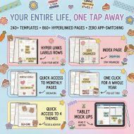 All-In-One Digital Planner 2026, iPad GoodNotes Planner, Daily Weekly Monthly Hyperlinked Planner, Digital Student Notebook, Goal Setter - Image 2