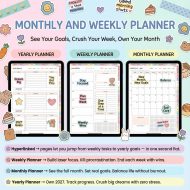 All-In-One Digital Planner 2026, iPad GoodNotes Planner, Daily Weekly Monthly Hyperlinked Planner, Digital Student Notebook, Goal Setter - Image 4