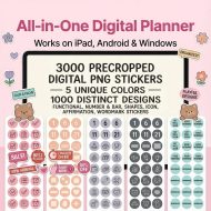 All-In-One Digital Planner 2026 2027 2028, Daily Weekly Monthly iPad GoodNotes Planner, Hyperlinked ADHD Friendly Planner, GoodNotes Planner - Image 9