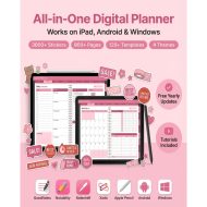 All-In-One Digital Planner 2026 2027 2028, Daily Weekly Monthly iPad GoodNotes Planner, Hyperlinked ADHD Friendly Planner, GoodNotes Planner