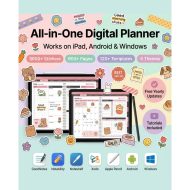 Hyperlinked All-in-one Digital Planner, 2026 ADHD Organizer, GoodNotes Digital Download, iPad Compatible, Monthly Calendar, Cute Stickers