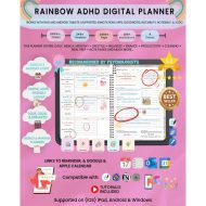 ADHD Digital Planner, Rainbow ADHD Planner 2026 2027 2028, GoodNotes Planner, Daily, Weekly & Monthly Planner, Hyperlinked, Instant Download