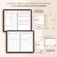 iPad Digital Planner 2026, Hyperlinked All-in-One, ADHD Friendly, Calendar, Daily Weekly Monthly, Goodnotes, Digital Download, Goal Setter - Image 4