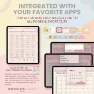 All-In-One Digital Planner 2026 Undated, Daily Weekly Monthly iPad GoodNotes Planner, Hyperlinked ADHD-Friendly Goal Setter, Cloud Dancer - Image 5