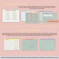 All-In-One Digital Planner 2026 Undated, Daily Weekly Monthly iPad GoodNotes Planner, Hyperlinked ADHD-Friendly Goal Setter, Cloud Dancer - Image 8