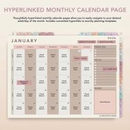 All-In-One Digital Planner 2026, iPad GoodNotes Planner, Daily Weekly Monthly Hyperlinked ADHD-Friendly Life Planner, Fitness Planner, Goal - Image 4