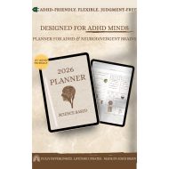2026 ADHD Digital Planner, Neurodivergent-Friendly Daily, Weekly & Monthly Planner, GoodNotes, iPad,  Android Compatible, Self-Care Planner