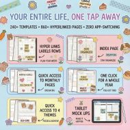 All-in-One Digital Planner 2025–2026 & Undated, Digital Planner and Journal, GoodNotes and Notability iPad Planner, Hyperlinked Cute Planner - Image 2