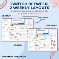 All-In-One Digital Planner, Digital Calendar, iPad ADHD Friendly, GoodNotes Planner, Daily Weekly Monthly Yearly Planner, Hyperlinked, Task - Image 4
