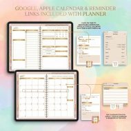 All-in-one Digital Planner 2026, Hyperlinked Trackers For GoodNotes, iPad Digital Download, Calendar, Task & Goal Tracker, Journal Notes - Image 6