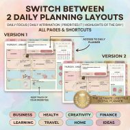 All-in-one Digital Planner 2026, Hyperlinked Trackers For GoodNotes, iPad Digital Download, Calendar, Task & Goal Tracker, Journal Notes - Image 4