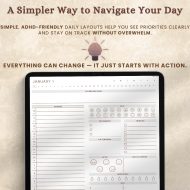 2026 ADHD Digital Planner, Neurodivergent-Friendly Daily, Weekly & Monthly Planner, GoodNotes, iPad,  Android Compatible, Self-Care Planner - Image 7
