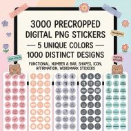 All-In-One Digital Planner 2026, iPad GoodNotes Planner, Daily Weekly Monthly Hyperlinked Planner, Digital Student Notebook, Goal Setter - Image 8