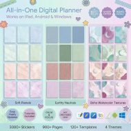 All-In-One Digital Planner 2026, iPad GoodNotes Planner, Daily Weekly Monthly Hyperlinked Planner, Digital Student Notebook, Goal Setter - Image 9