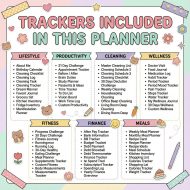 Hyperlinked All-in-one Digital Planner, 2026 ADHD Organizer, GoodNotes Digital Download, iPad Compatible, Monthly Calendar, Cute Stickers - Image 7