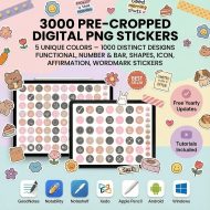 Hyperlinked All-in-one Digital Planner, 2026 ADHD Organizer, GoodNotes Digital Download, iPad Compatible, Monthly Calendar, Cute Stickers - Image 8