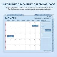 All-In-One Digital Planner 2026 2027 2028, Daily Weekly Monthly iPad GoodNotes Planner, Hyperlinked ADHD Friendly Planner, iPad Planner - Image 2