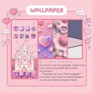 ADHD-Friendly Cotton Candy App Icons, Plush Pastel Kawaii Icon Pack, Purple Pink Soft Phone Theme, Customized iOS & Android Home Screen - Image 3