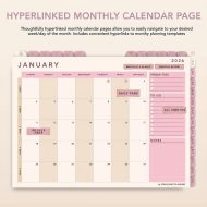 iPad Digital Planner 2026, Hyperlinked All-in-One, ADHD Friendly, Calendar, Daily Weekly Monthly, Goodnotes, Digital Download, Goal Setter - Image 6