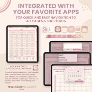 iPad Digital Planner 2026, Hyperlinked All-in-One, ADHD Friendly, Calendar, Daily Weekly Monthly, Goodnotes, Digital Download, Goal Setter - Image 5