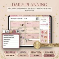 All-in-One Digital Planner 2026 • ADHD-Friendly Life Organizer • Daily Weekly Monthly Planner PDF • iPad GoodNotes Template • Notability - Image 2